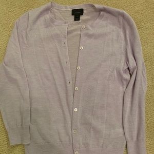 JCrew featherweight cashmere cardigan lilac sz S